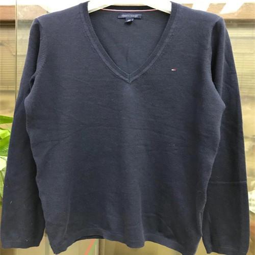 Tommy,  Ladies V-Neck Sweaters casual Keep Warm High-Quality multiColors Versatile red clothes