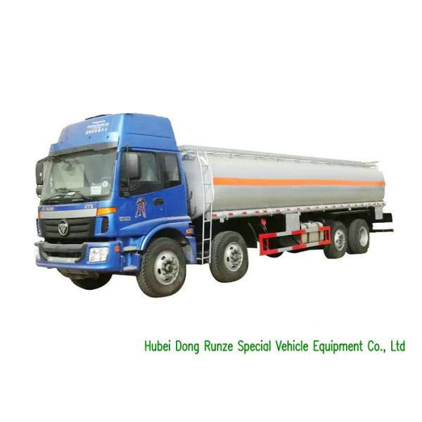 FOTON 8x2 Aluminium Alloy Fuel Oil Delivery Truck For Diesel Transportation 28CBM
