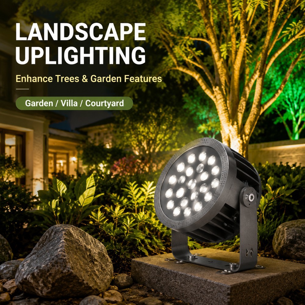 RGBW 72W Smart LED Flood Lights , LED Spot Lights Outdoor For Resorts Theme Parks