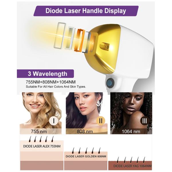 Vertical Professional Painless Lazer 808 nm Titanium Beauty Device Diode Laser Hair Removal Machine