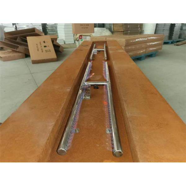 таблица огня газа Corten длины 150cm современная портативная ржавая стальная на открытом воздухе