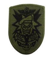 12C Spearhead Full Embroidery Patch Heat Cut Border For Garment