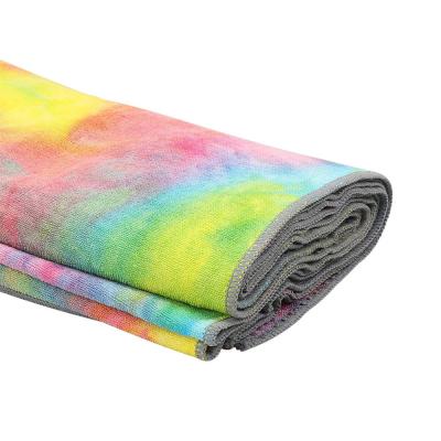 Tie Dye Soft Textured Sports Yoga Towel Multi Purpose