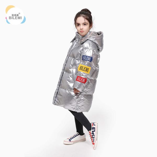 Breathable Winter Fashion Kids Wear Duck Down Jacket Long Pink Little Girls Parka