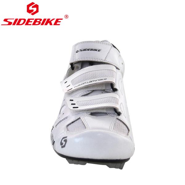 Lightweight SPD Indoor Cycling Shoes , White Road Bike Shoes Good Shock Absorption