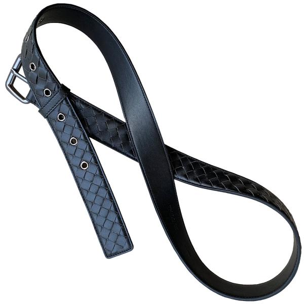 7 pin buckle Knitted Leather Belt , Ladies Skinny Belt 1.25In Width