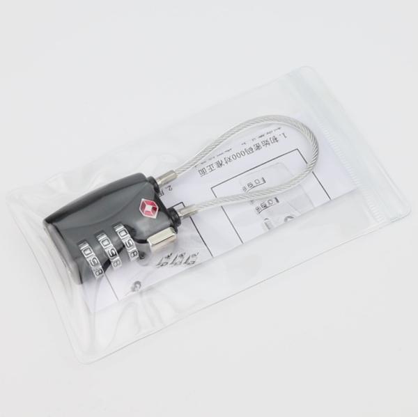 3 Digit Code TSA Lock Outdoor Industrial Safety Luggage Backpack Zipper Wire Rope Key Combination Padlock Zinc Plastic RARLUX