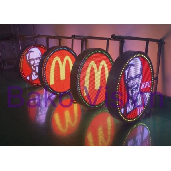 WIFI/USB Outdoor Roadside Led Display Round Logo Sign Eye - Catching LED Display
