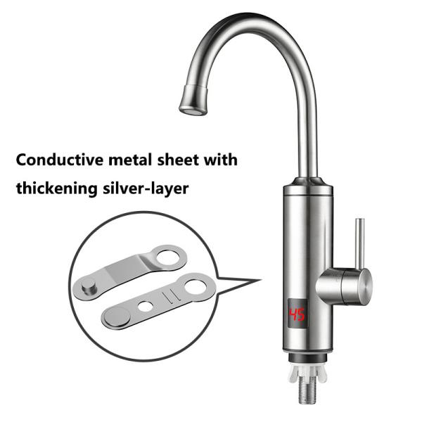 Single Handle Instant Electric Heating Faucet LED Digital Temperature Display