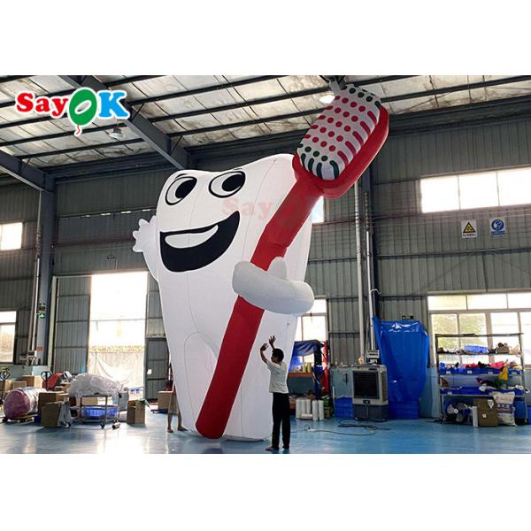 White 6m Inflatable Cartoon Characters Giant Teeth Promotion Products Inflatable Model