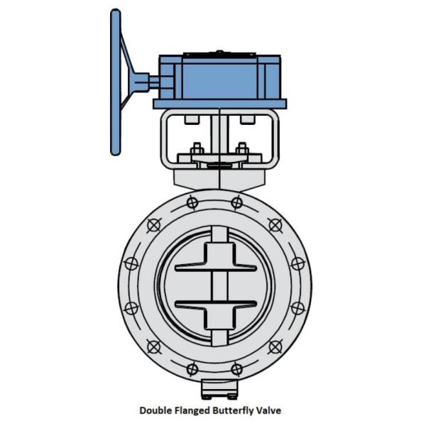 Клапан-бабочки клапан-бабочки 304 DN65 PN10 вафли нержавеющей стали служить фланцем двойником