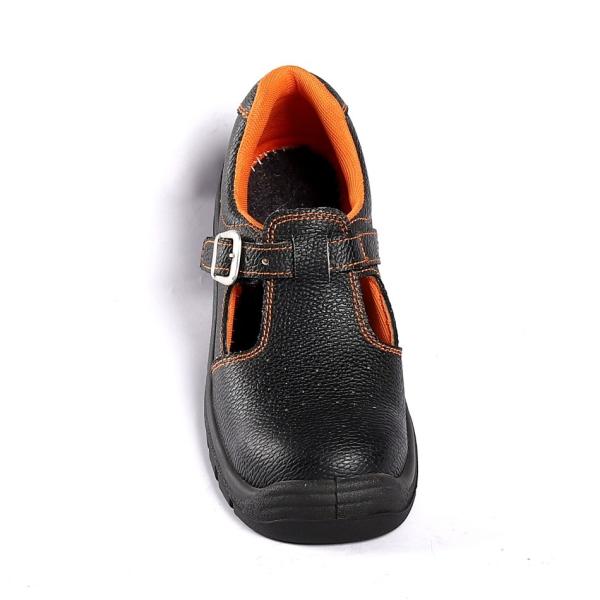 Lace Up PU Sole Embossed Leather Upper Mesh Comfortable EVA Work Boots Safety Shoes