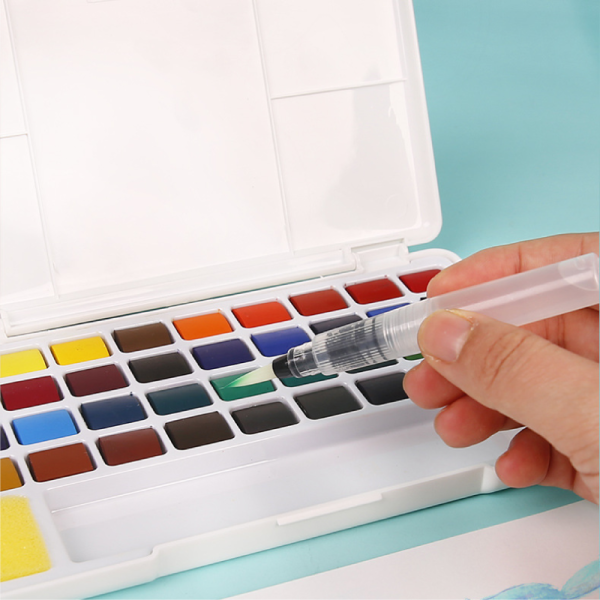 14Colours OEM high quality kids drawing water-based solid transparent watercolor painting set