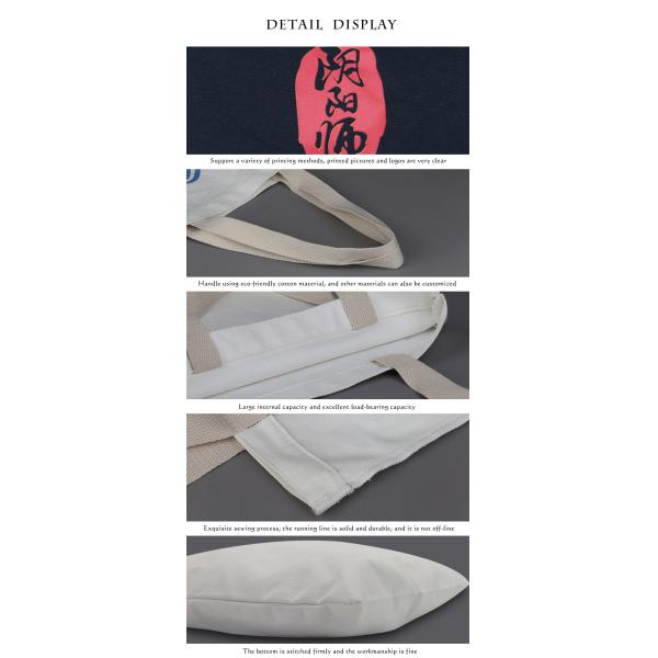 Promotion Womens Natural Durable Cotton Canvas Shopping Tote Bag For Business Shopping