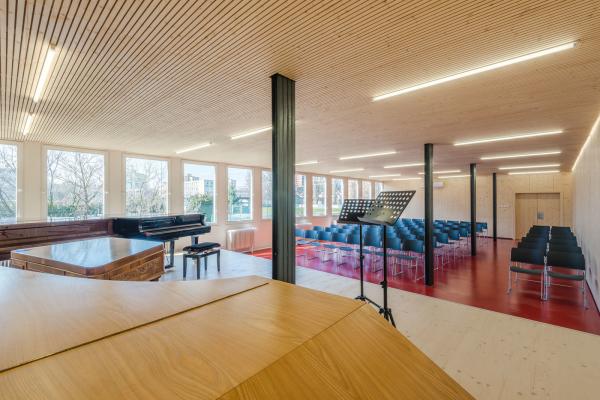 School Classroom Wooden Slat Grooved Acoustic Panel Soundproof Board
