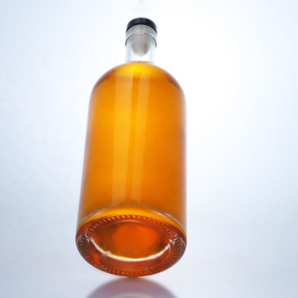 500ml 700ml Popular Shaped Transparent Liquor Glass Bottle for Whisky Rum Gin Brandy