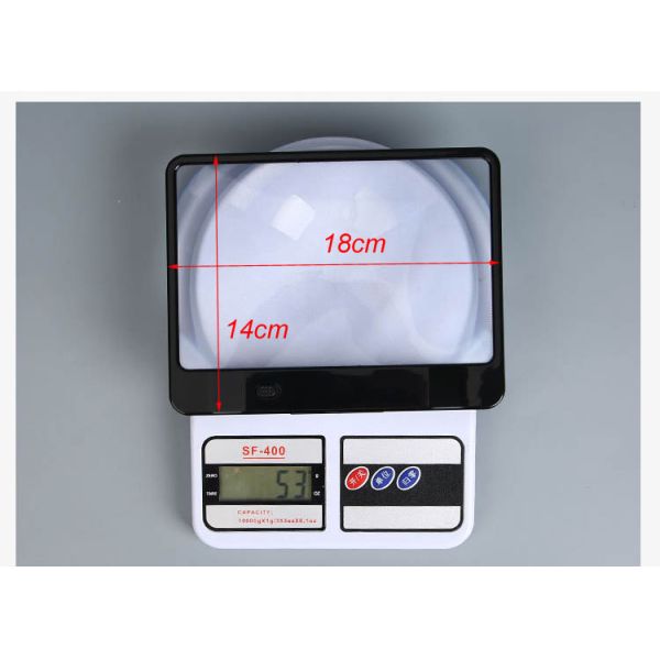 High Quality Wholesale Custom Large Size LED Lighted Magnifier Glasses, Computer Screen LED 18*14CM 3X Magnifying Glass