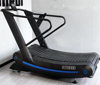 Machines de gymnastique non motorisées coureur à air manuel tapis roulant incurvé