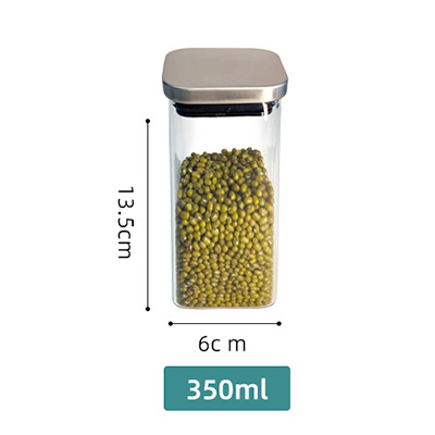 Stainless Steel Lid Glass Jar for Storing Dried Fruits Snacks and More in the Kitchen