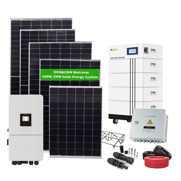 Complete Roof for House Lithium Ion Battery 200ah Solarhome Mono Panel 5kw 6kw 8kw Solar Power System Solution