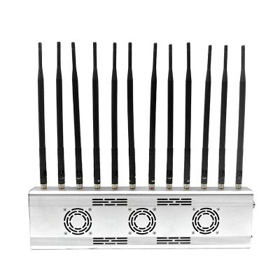 Mobile Cell Phone Signal Jammer 50m Radius 12 Channel Wireless Signal Blocker