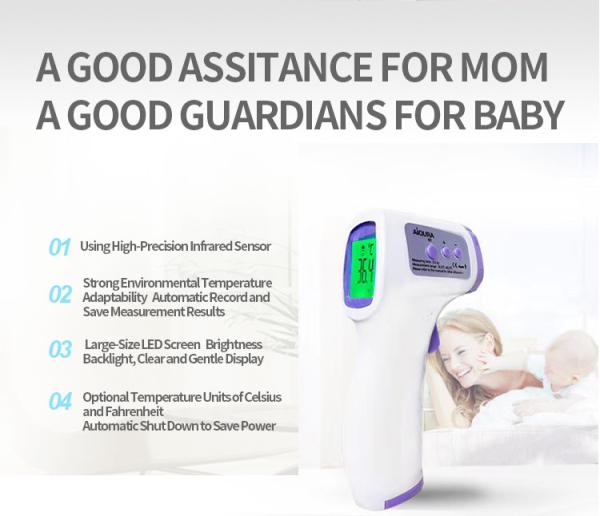 Fast Read Digital Non Contact Infrared Thermometer Electronic 100% PP Composition