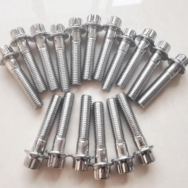 Universal Year M7*32mm 12 Point Chrome Wheel Hardware Bolts for Universal Cars Steel and Chrome Plated