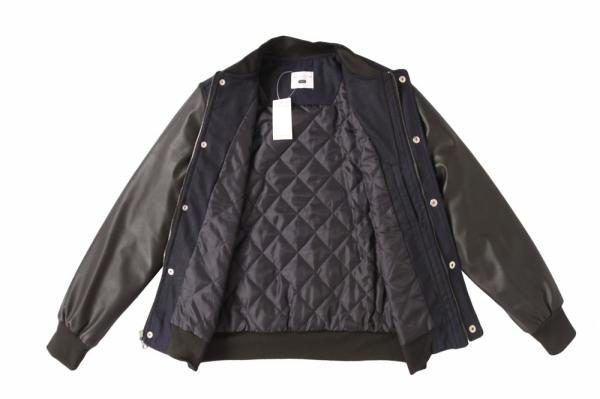Daily Autumn Black Navy Boy'S Melton Bomber Jacket 100% Polyester