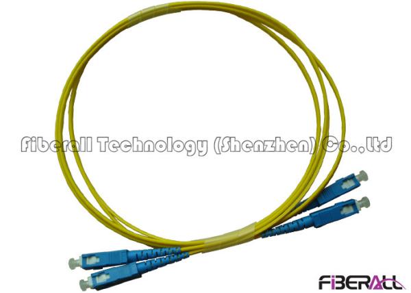 Customized Fiber Optic Jumper SC SC Duplex Patch Cord With Letter Cable Ring