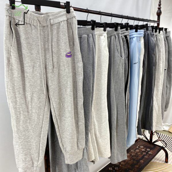 Wholesale Used Thick Cotton Sports Pants Second Hand Winter Running Trousers In Bales
