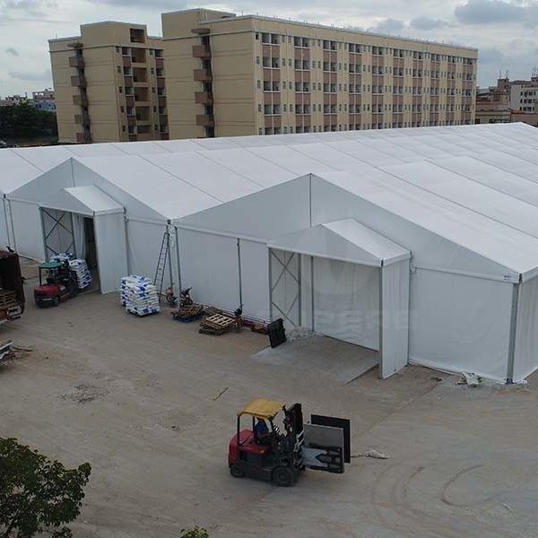 White Waterproof Industrial Aluminum Frame Tent For Storage Warehouse