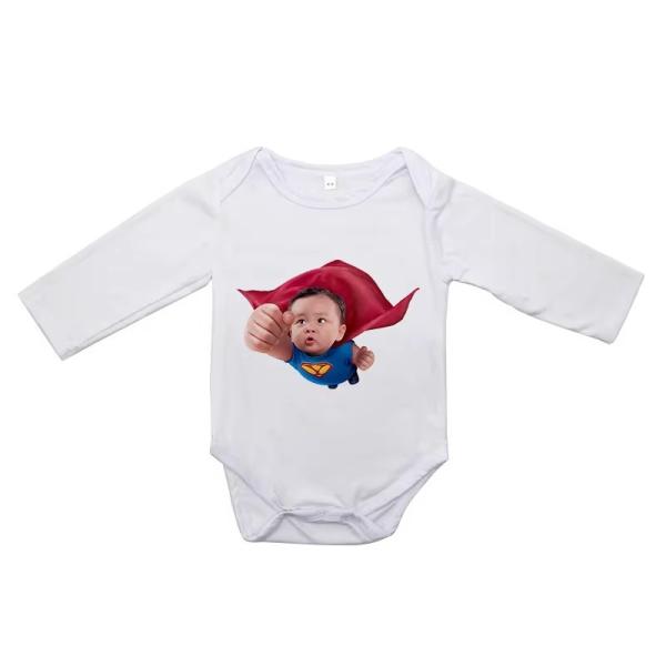 Newborn Infant Long Sleeve Sublimation Onesie Blanks For Heat Transfer Printing Onesies For Sublimation