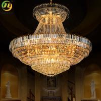 Ouro Crystal Chandelier de Crystal Pendant Light Modern Luxury do hotel E14