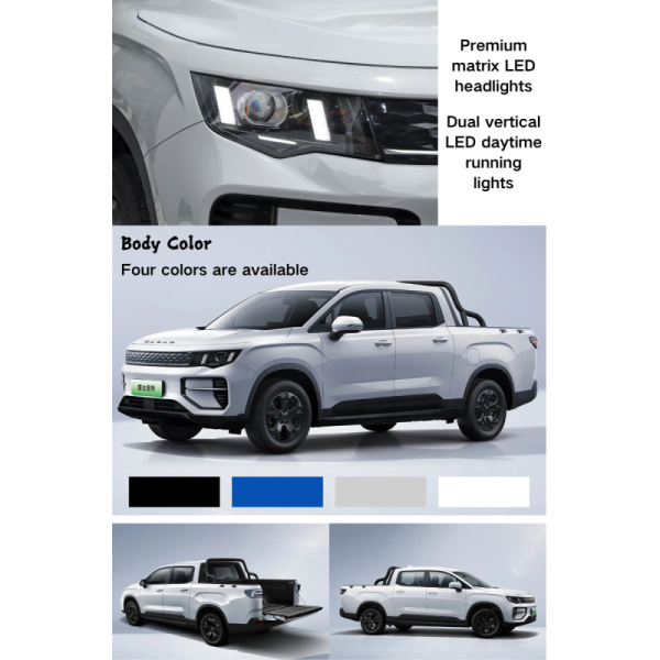 New for for King Kong RD5 Four-wheel Drive Long Box New Energy Pure Electric Pickup Truck 401-500km Range 250-300kW Power