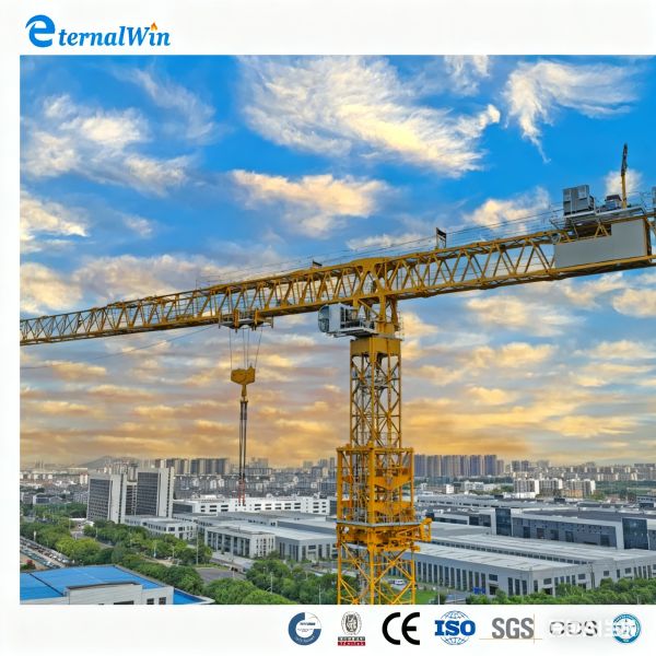 6 Tons 8 Tons 10 Tons Mobile Tower Crane Fixed Tower Crane