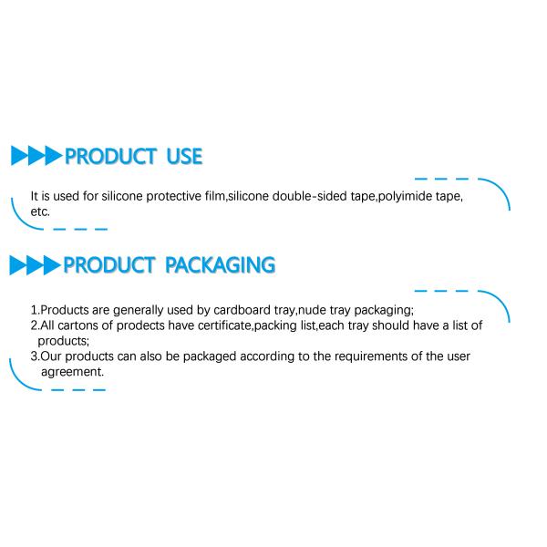 Film de libération de fluorocarbures PET 50 μM pour ruban adhésif polyimide personnalisé