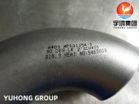 Garnitures de tuyau d'acier duplex superbes, coude S31254/254 SMO/1,4547 soudé bout à bout d'ASTM A403 UNS