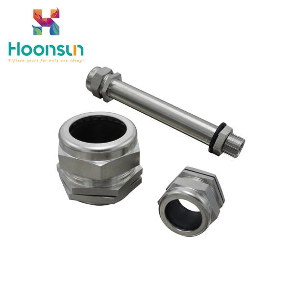 IP68 Cable Connector Stainless Steel Cable Gland , CE Metal Cable Gland