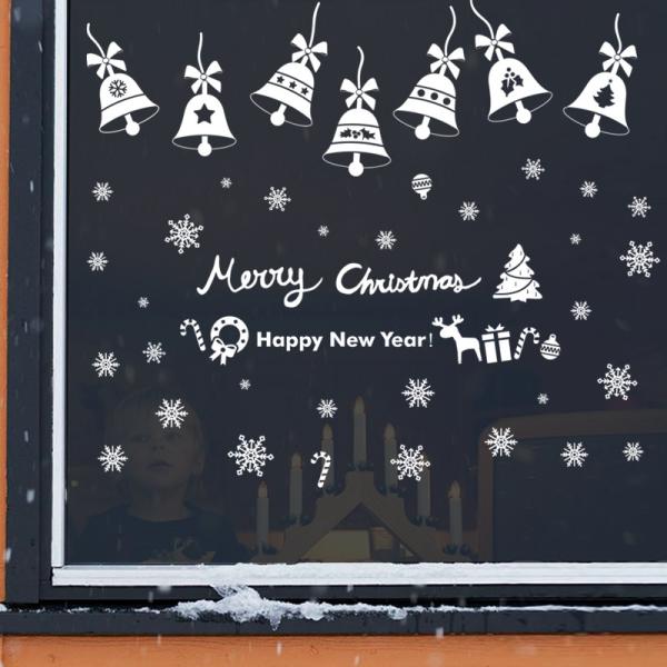 As etiquetas PMS/CMYK removível da parede do Natal do floco de neve de Bell colorem Eco - amigável