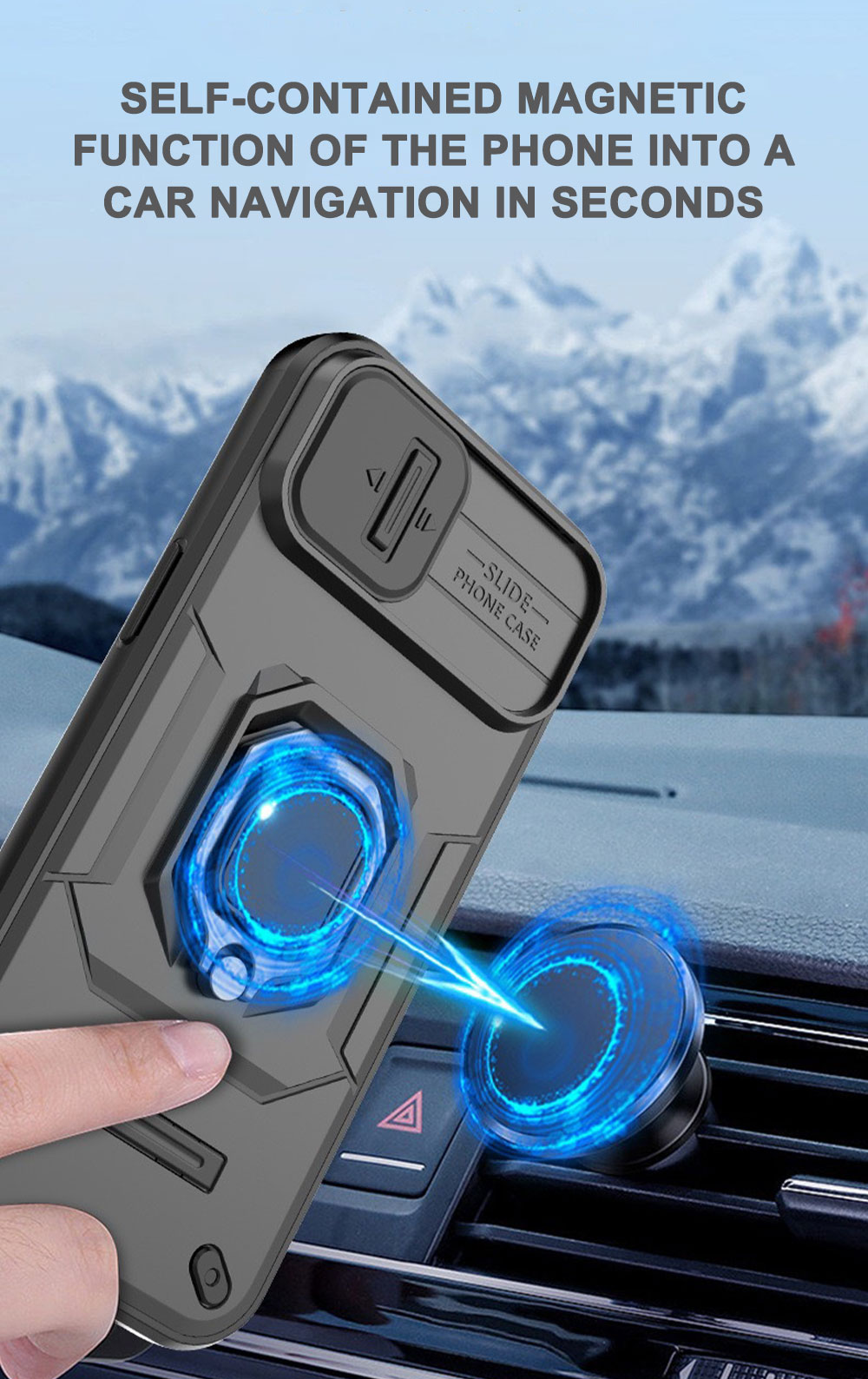 Slide Phone Case for Iphone 15 14 13 12 11 10 Plus Pro Max Rotating Camera Lens Protector Magnetic Privacy Cover Laudtec