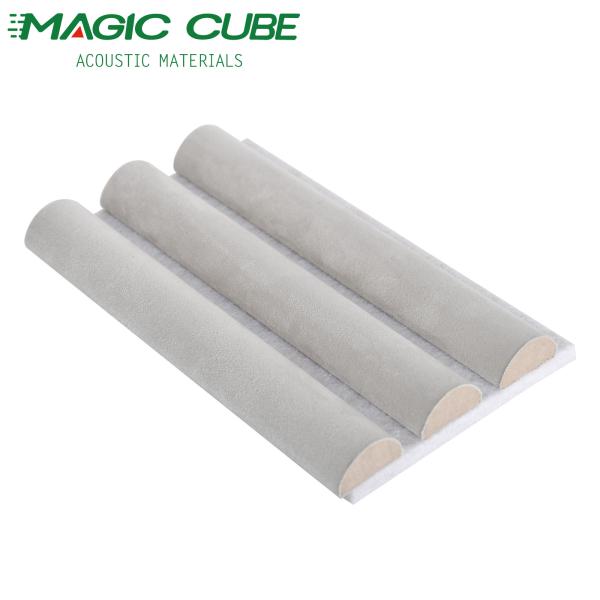 600x2700mm Wood Slat Acoustic Panels Luxurious Suede Finish For Stylish Decoration
