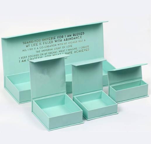 Flip Top Magnetic Jewelry Packaging Box Custom Size Accepted