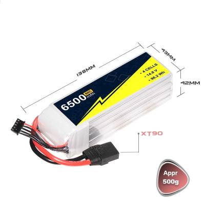 Hardcase 14.8V FPV 4s Battery 6500mah 60C /120c Rc Toys Battery