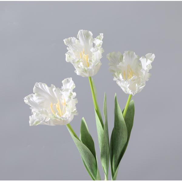 3D printed single-branch parrot tulip with teeth, artificial flower with a moisturizing touch, artificial flower garden engineering bouquet