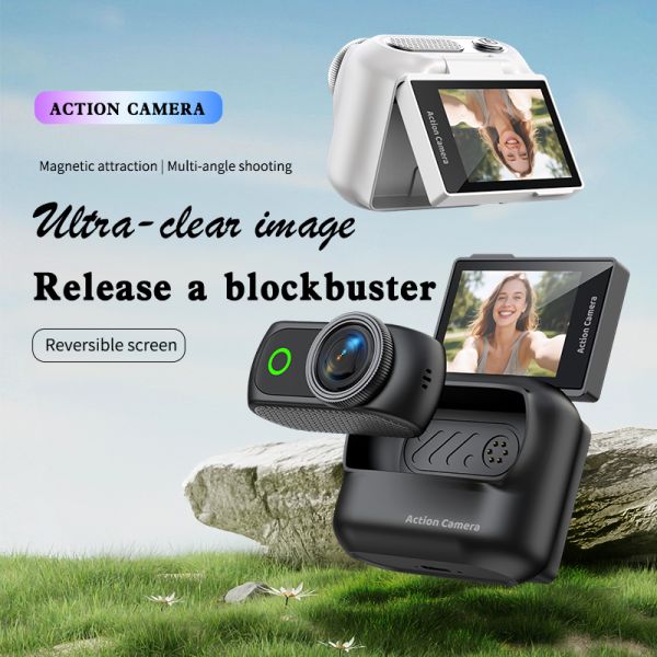 DLC 1080P Full HD Sports Vlog Camera 7.1x-16x Optical Zoom Magnetic Detachable 2.0 Flip Screen Electronic Stabilization WiFi