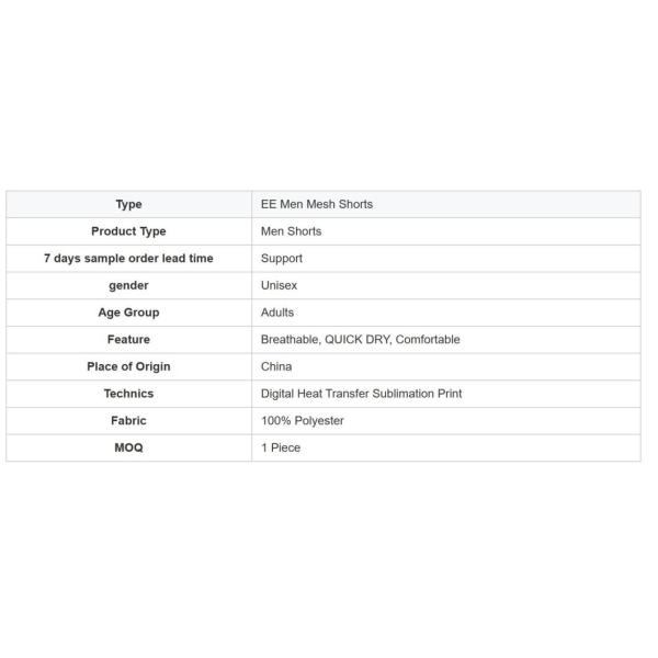                  Sportswear 5 Inch Above Knee Shorts Breathable Ee Basic Eric Emanuel Men Mesh Shorts with Zipper Pockets             