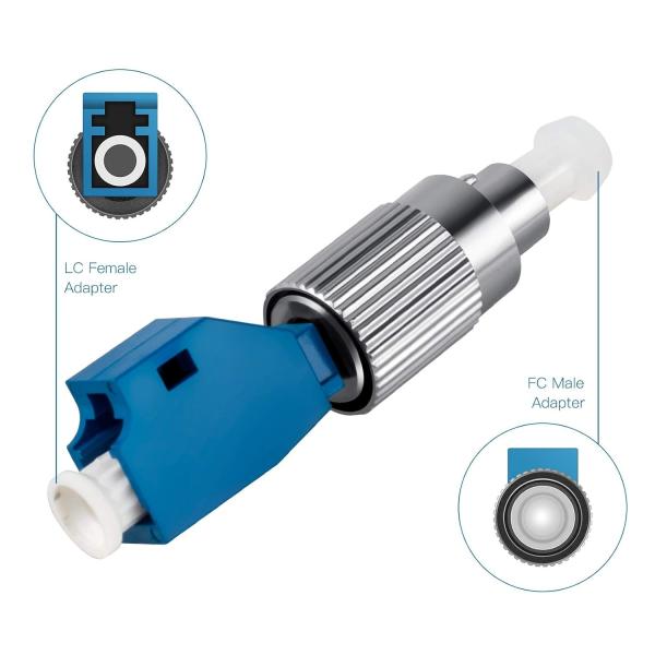 FC LC Adaptateur hybride à fibre optique Femme mâle Réseaux de vidéosurveillance en mode unique