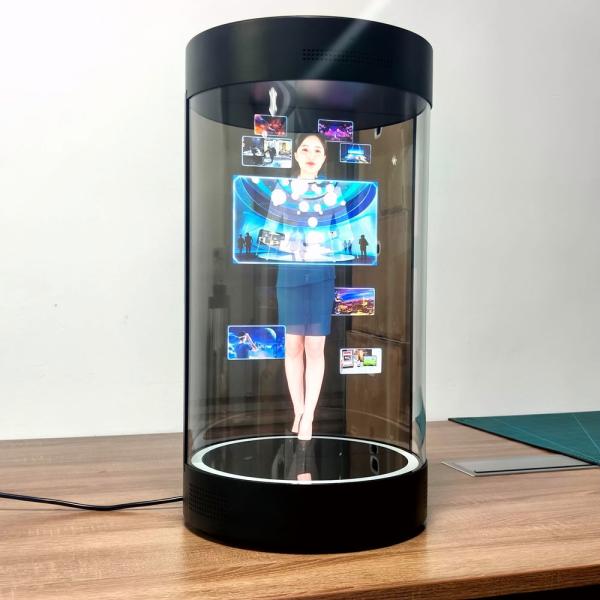 5.5/21.5/75 Inches 3D Hologram Cylinder Transparent Screen Interactive Holograms HoloTube