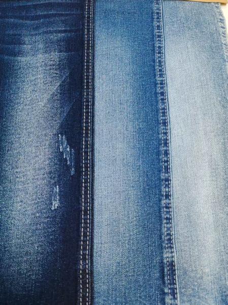 Tissu denim extensible super doux 69% coton indigo foncé fil de bambou vertical, grande largeur 180cm JSD3058 Pour Jeans