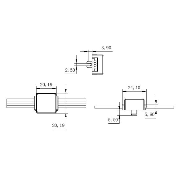 Полноцветный светодиодный точечный свет 3x16 бит Разрешение IP67 Led Mesh 4leds освещение